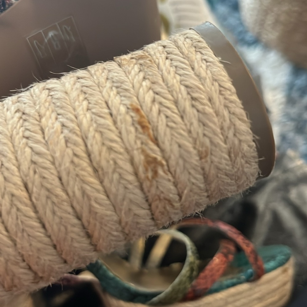 LULU TOWNSWND Multi Colored Leather Snakeskin Platform Heals Size 7 1/2 - Picture 7 of 8